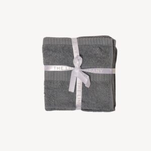 Light Grey Dash Striped Face Towel - Set of 3
