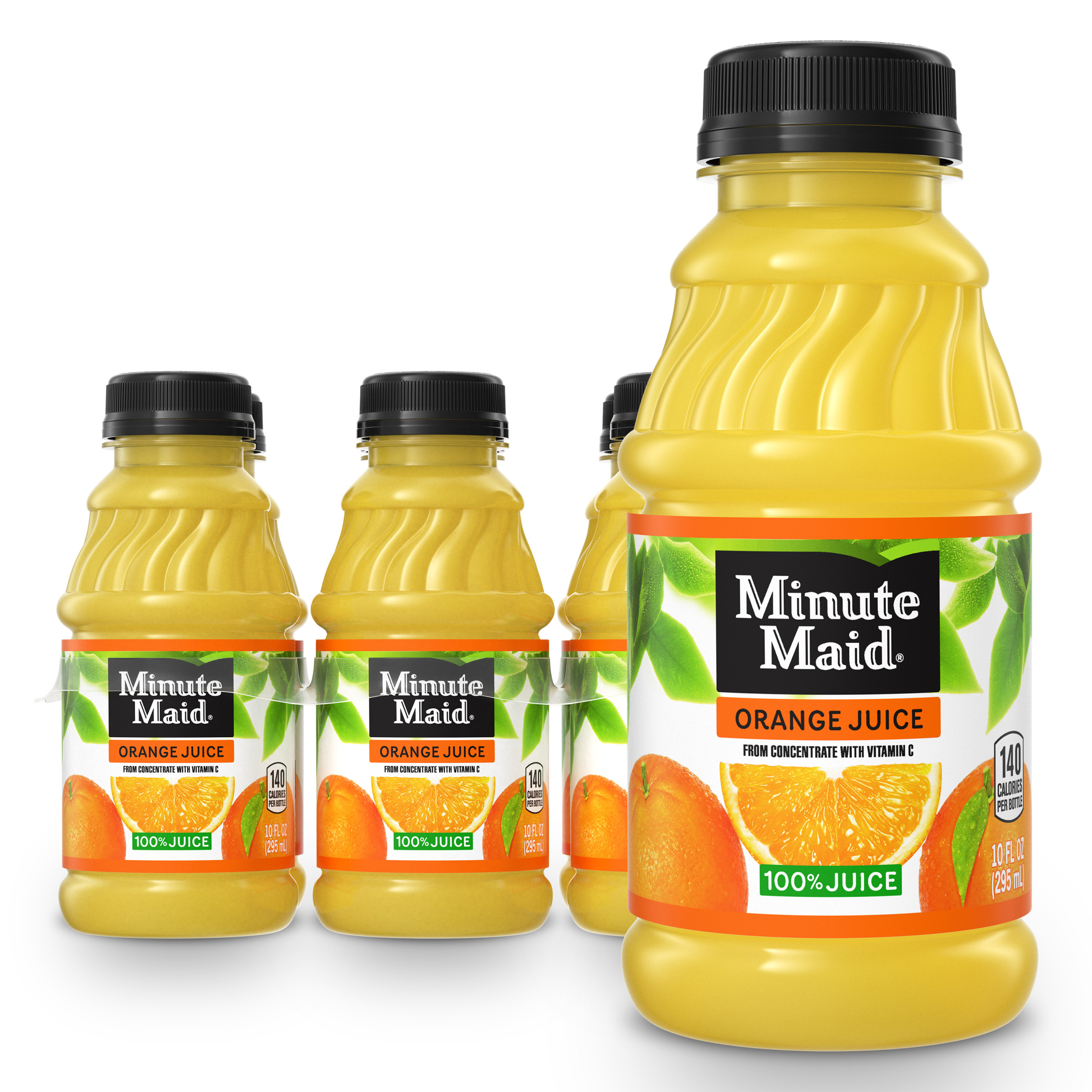 Minute Maid Orange Juice Bottles, 10 fl oz, 6 Pack