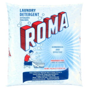 Roma Laundry Detergent, Heavy-Duty Use, All Ages, Biodegradable & Phosphate-Free, Fast Dissolving Laundry Detergent, Powder Cleanser with Anionic Surfactant, 11 lb