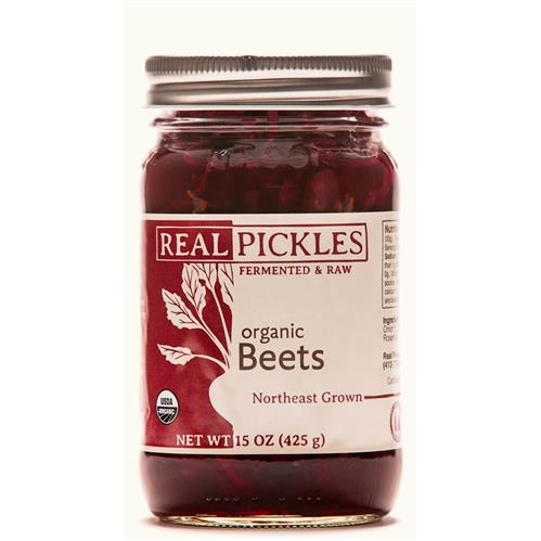Real Pickles Organic Fermented Beets 15 Oz