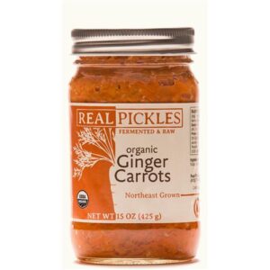 Real Pickles Organic Fermented Ginger Carrots Kraut 15 Oz