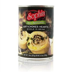 Sophia Natural Artichokes Hearts Whole In Brine 14 Oz